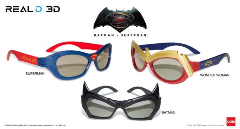 Batman v Superman: gli occhiali RealD personalizzati Batman v Superman: gli occhiali RealD personalizzati