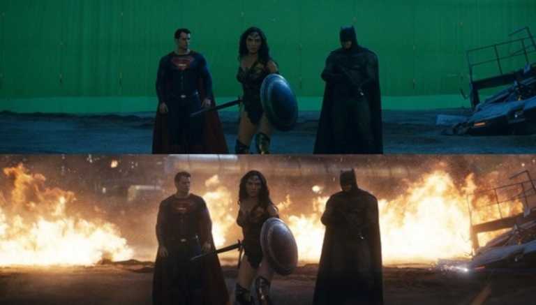 Batman v Superman: spettacolari foto prima e dopo gli effetti visivi Batman v Superman: spettacolari foto prima e dopo gli effetti visivi