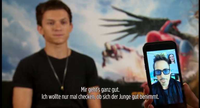 Robert Downey Jr. chiama su FaceTime Tom Holland durante un&rsquo;intervista
