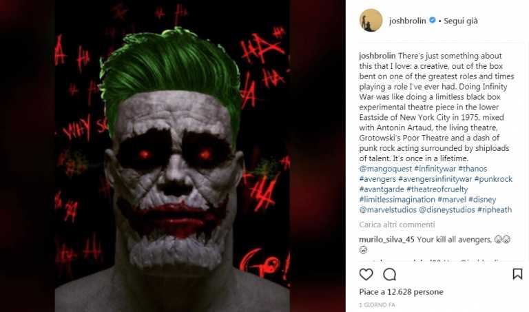 Avengers: Infinity War, per Josh Brolin &egrave; stato come il Teatro Sperimentale