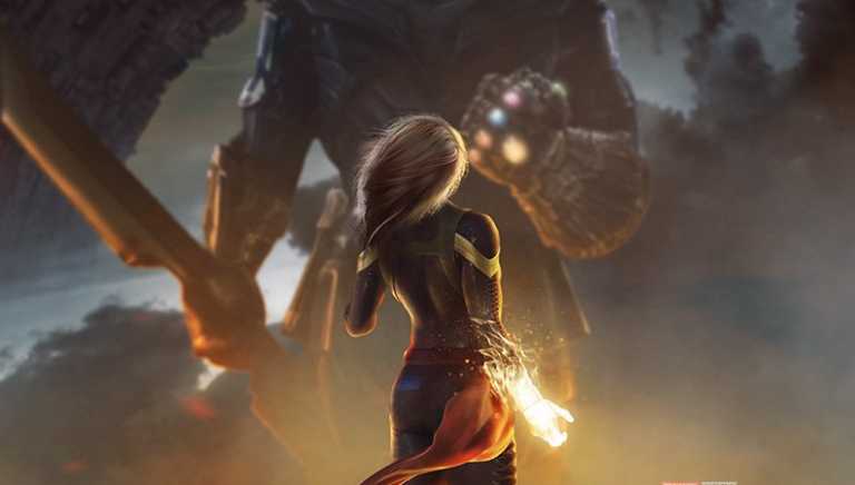 Avengers 4: Captain Marvel ai piedi di Thanos nel fan-made poster di Bosslogic Avengers 4: Captain Marvel ai piedi di Thanos nel fan-made poster di Bosslogic