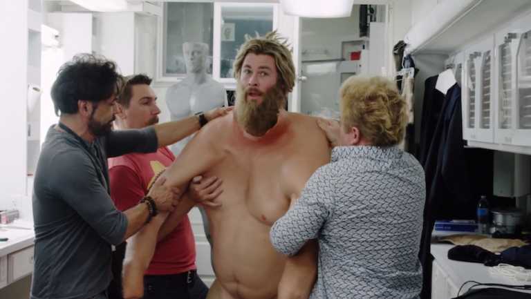 Avengers: Endgame, la “trasformazione” di Thor in un video del backstage Avengers: Endgame, la “trasformazione” di Thor in un video del backstage