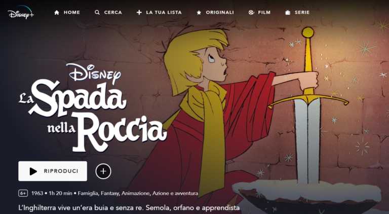 La Spada nella Roccia, da oggi disponibile su Disney+ La Spada nella Roccia, da oggi disponibile su Disney+