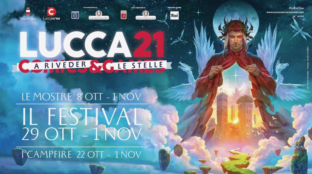 Poster LC&G 2021 autore Paolo Barbieri lucca comics