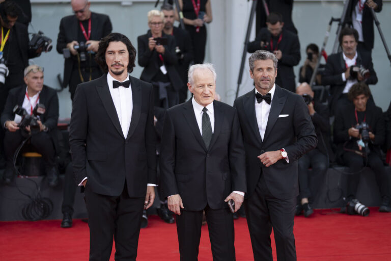Venezia 80: foto dal red carpet di Adam Driver, Patrick Dempsey e Michael Mann
