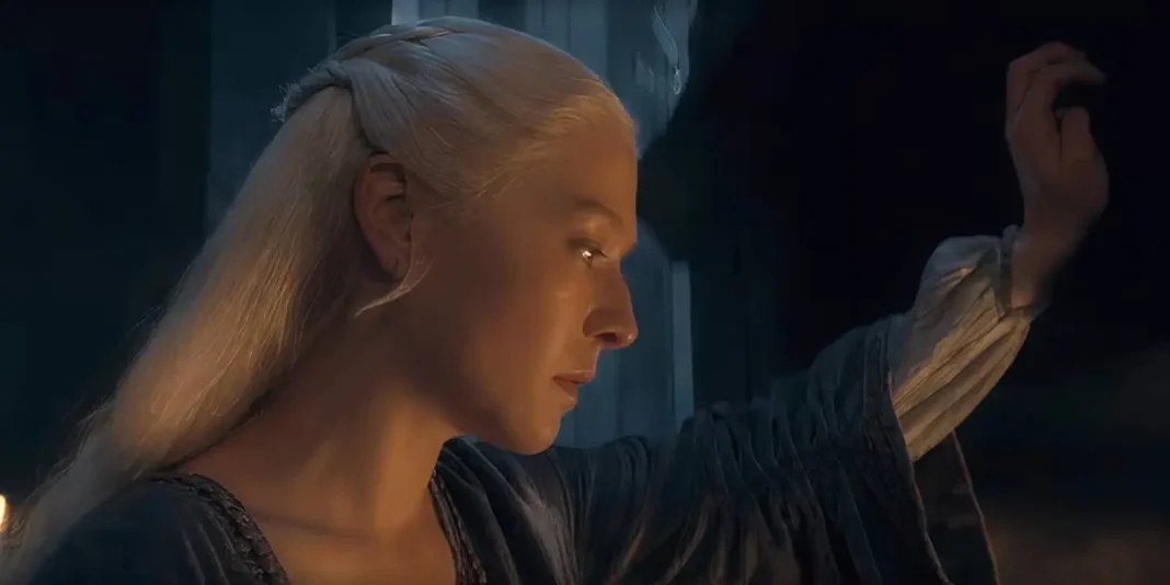 close-up-of-rhaenyra-emma-d-arcy-with-her-hand-on-a-wall-in-house-of-the-dragon-season-2-episode-5 House of the Dragon 2