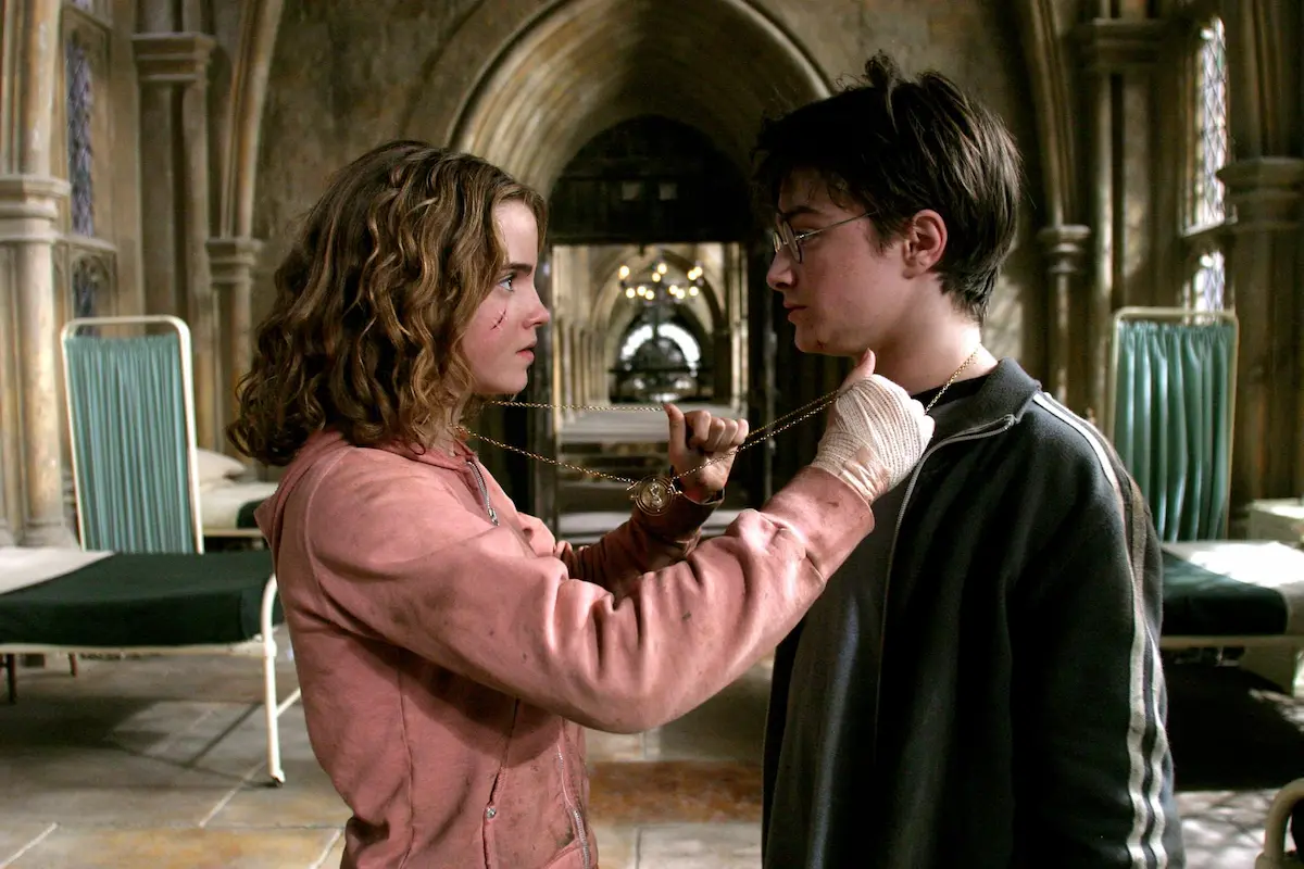 Daniel Radcliffe e Emma Watson in Harry Potter e il prigioniero di Azkaban (2004)