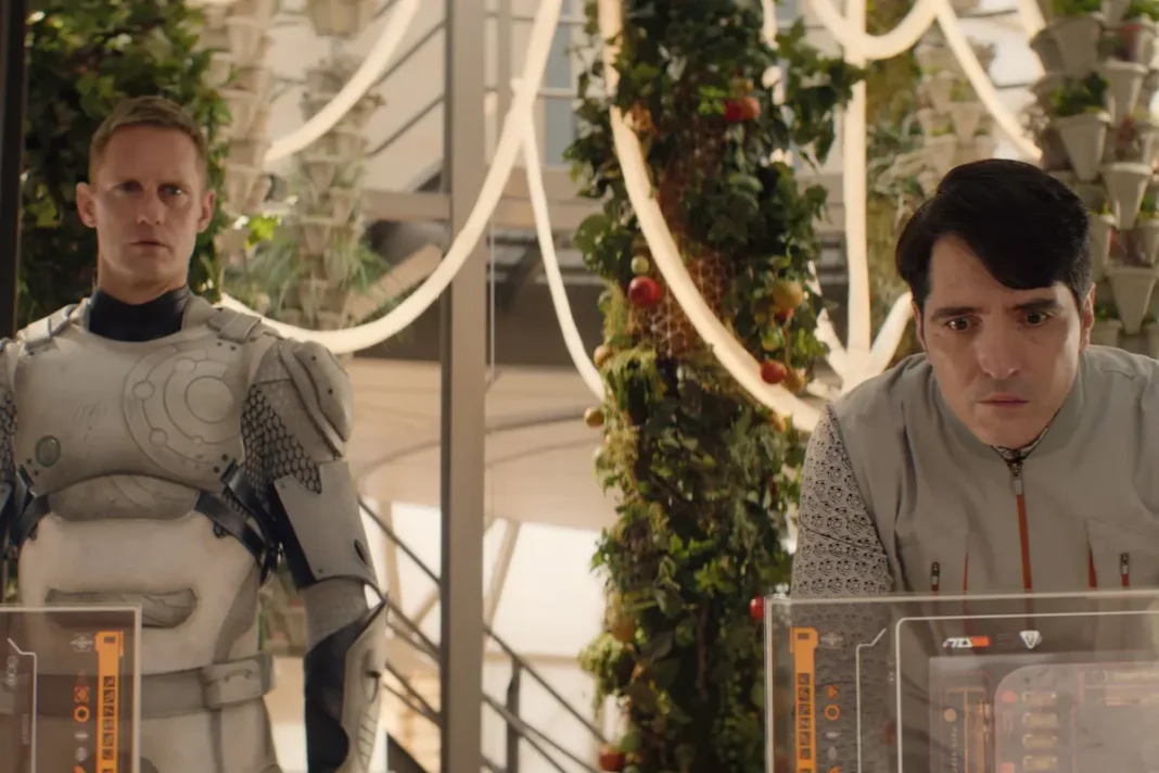 Alexander Skarsgård and David Dastmalchian star in Murderbot. Apple TV+