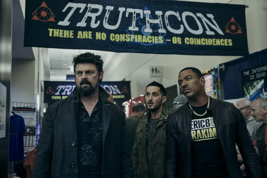 Laz Alonso, Karl Urban e Tomer Capone in The Boys Laz Alonso, Karl Urban e Tomer Capone in The Boys (2019)