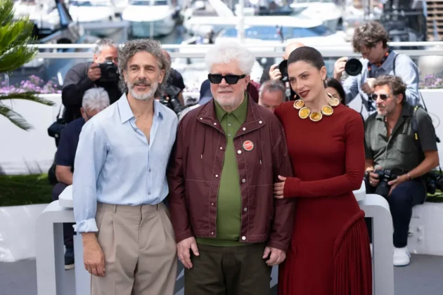 Barbara Lennie, Pedro Almodovar e Leonardo Sbaraglia