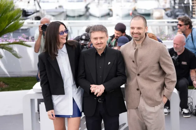 Renate Reinsve, Sebastian Stane e Cristian Mungiu al photocall al Festival di Cannes 2026