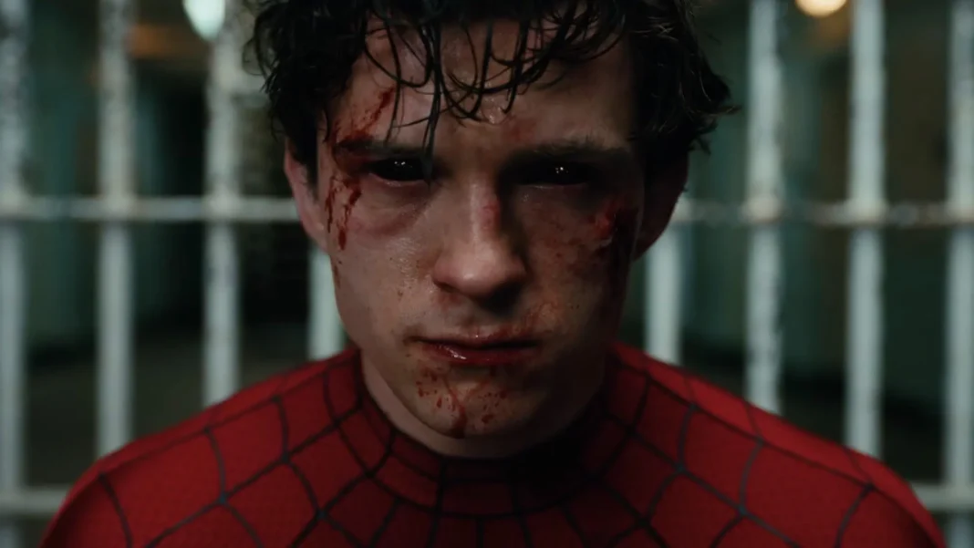 Tom Holland occhi neri in Spider-Man- Brand New Day (2026)