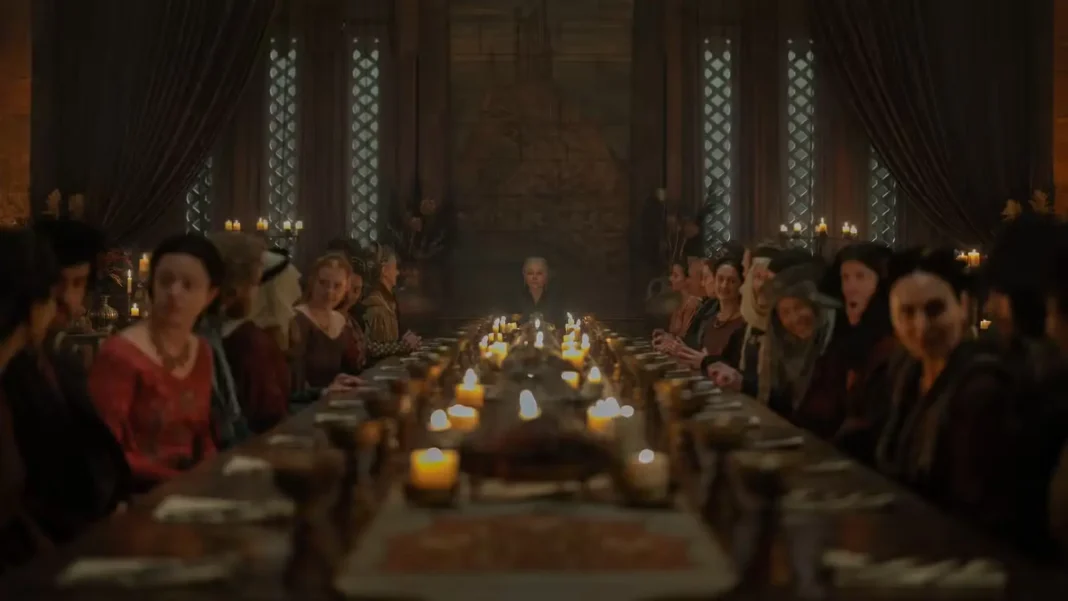 Rhaenyra pasto topi in House of the dragon - stagione 3, episodio 3