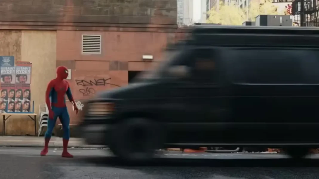 Spider-Man investito dal furgone del Punitore in
