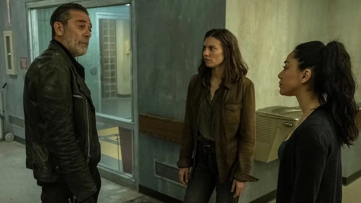 Jeffrey Dean Morgan maggie e renata Dillard in The Walking Dead: Dead City 3