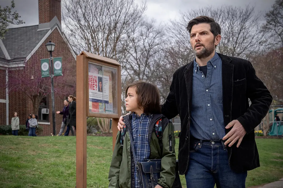 Adam Scott and Acston Luca Porto in L'uomo dei sussurri (2026)